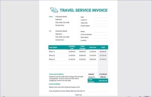 Travel Invoice