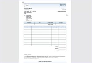 Microsoft word templates invoice