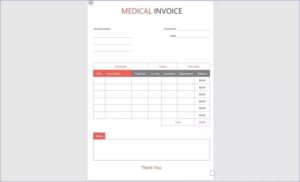 Medical Invoice