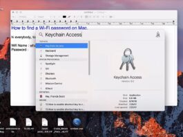 view saved wifi passwords mac