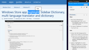 Sidebar Dictionary