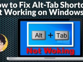 alt tab not working