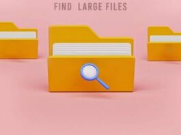 Find large files Windows