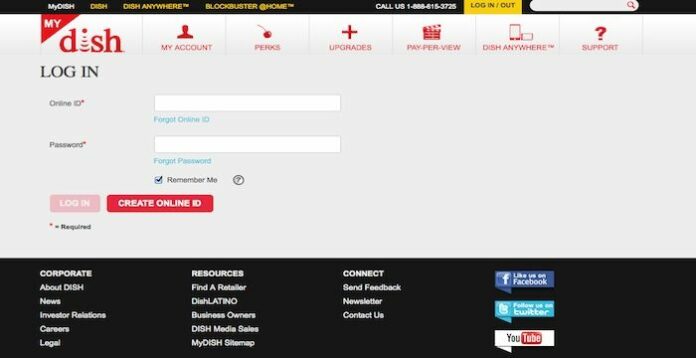 dish network login