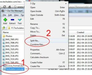 7 zip multiple files