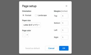 fixing margins in google docs