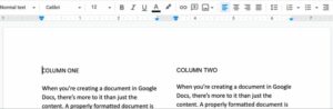 fixing margins in google docs