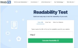 Readability Test y WebFX's