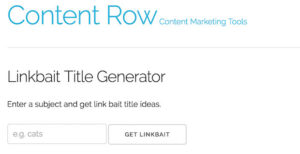 Content Row Headline Generator