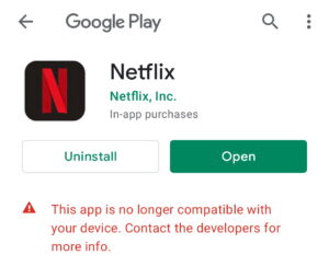 Reinstall the Netflix app