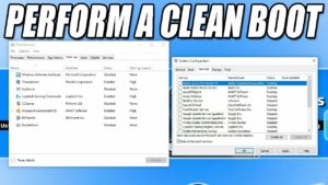 Perform a clean boot