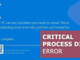 how to fix the critical process died blue screen error on windows