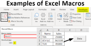 What do you mean by macros in excel
