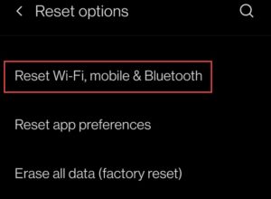 Select Reset Wi-Fi, mobile