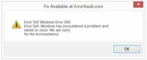 What Causes 0x0 0x0 Errors