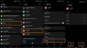 Clear the YouTube app Cache and Data to fix Shorts failing to upload
