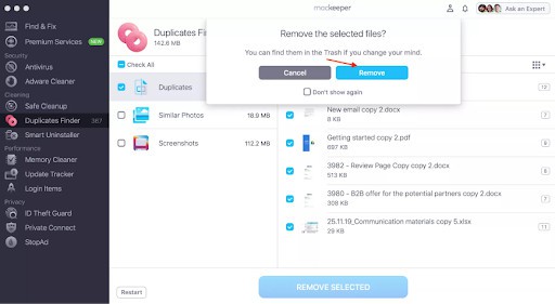 Delete Duplicate Photos on Mac using MacKeeper