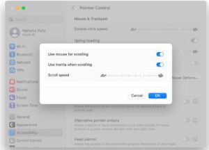 Apple mouse not scrolling properly