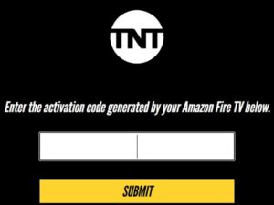 Enter the TNT activation code and click on Submit